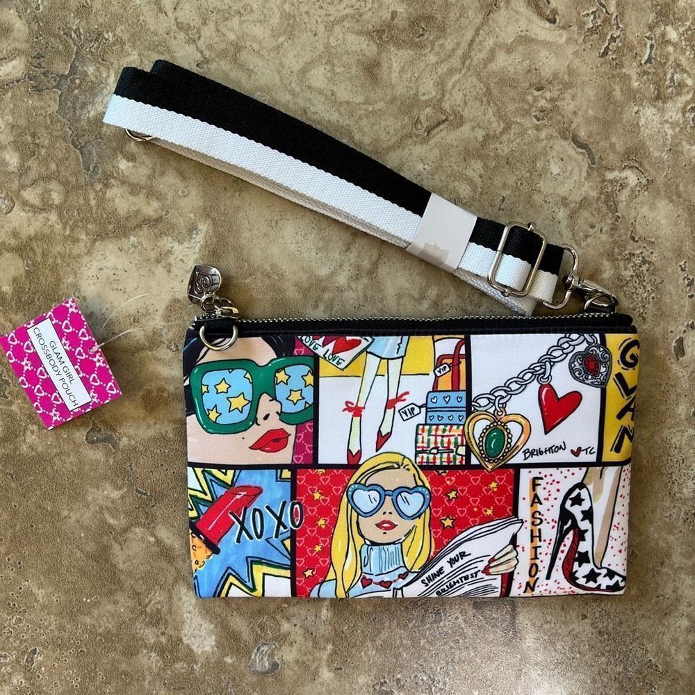 Brighton Glam Girl Crossbody Pouch Purse Handbag Tom Clancy Art NWT $100